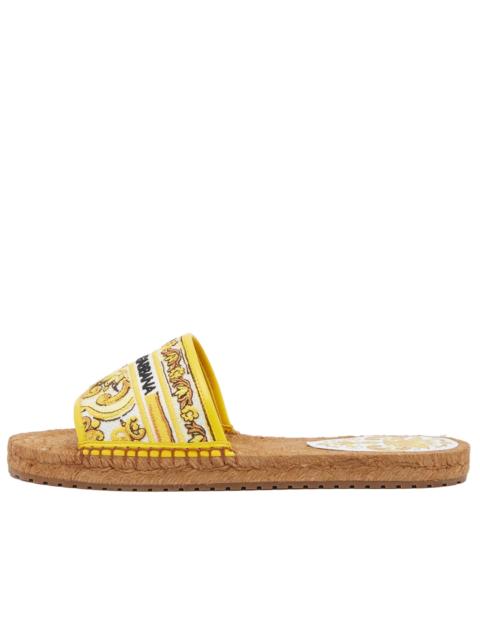 Dolce & Gabbana Dolce & Gabbana Raffia and Printed Espadrille
