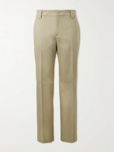 Straight-Leg Cotton-Gabardine Trousers