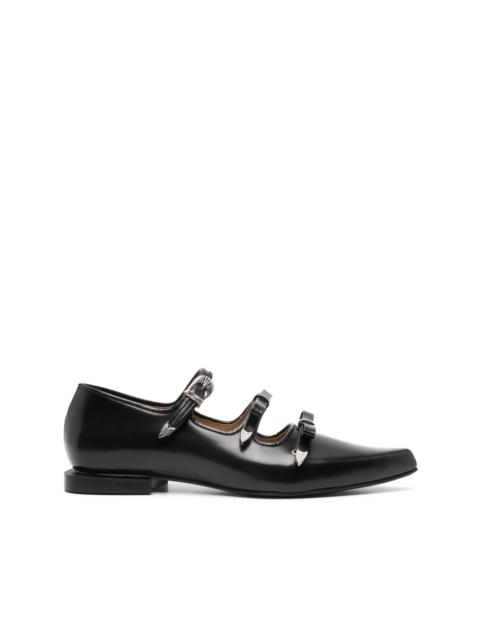 buckled ballet flats