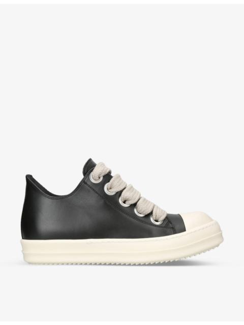 Rick Owens Jumbo-lace leather low-top trainers