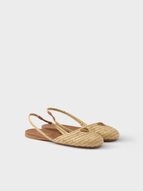 Prada Crochet slingback ballerinas