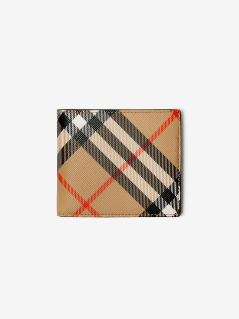 Burberry Check Bifold Coin Wallet