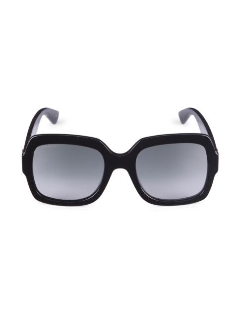 GUCCI Women's 54MM Square Sunglasses - Black