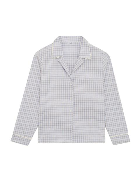 Cou Cou The Pajama Shirt: French Poplin Blue Check