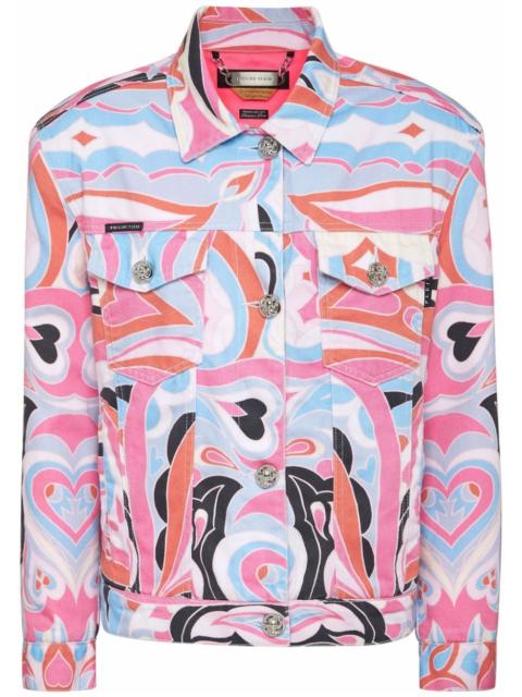 PHILIPP PLEIN Circus cotton denim jacket