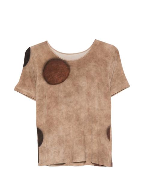 UMA WANG Tir faded-effect T-shirt