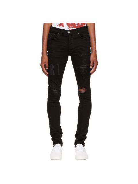 AMIRI Black Leather Core Jeans