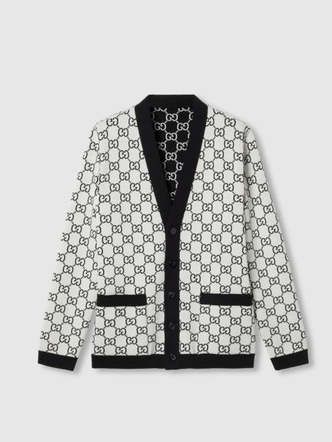 GUCCI Reversible GG wool jacquard cardigan