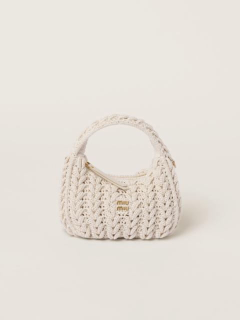 Wander woven cotton hobo bag