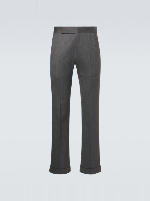 TOM FORD Mouliné wool twill straight pants