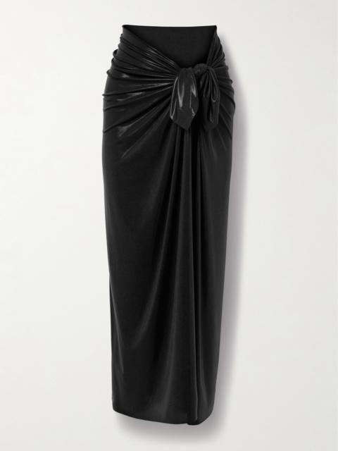 NORMA KAMALI Ernie Stretch-lamé Pareo