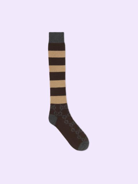 GUCCI GG striped wool socks