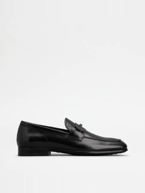 LOAFERS IN LEATHER - BLACK