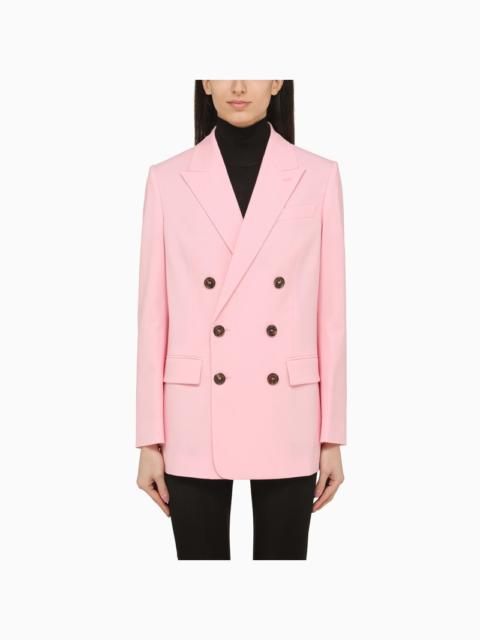 Pink double-breasted jacket