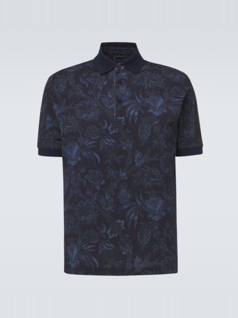 Etro Floral cotton piqué polo shirt