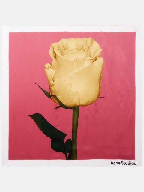 Acne Studios Floral silk satin scarf