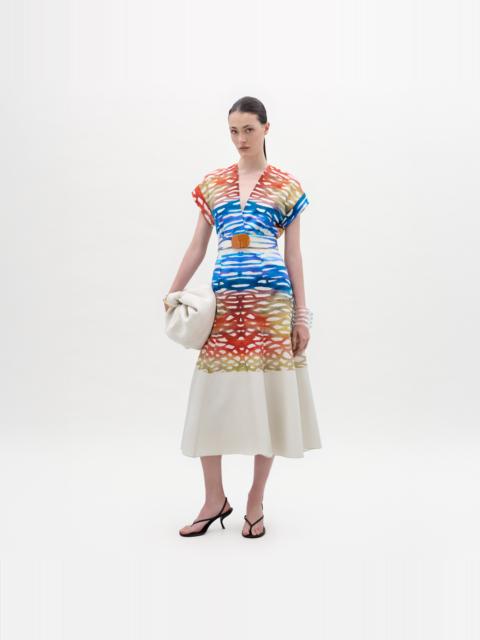 SILVIA TCHERASSI Women's Sakura Coral Print Cotton Midi-Dress - Coral Symphony