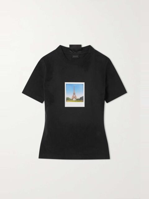 BALENCIAGA Paris By Day printed stretch-cotton jersey T-shirt