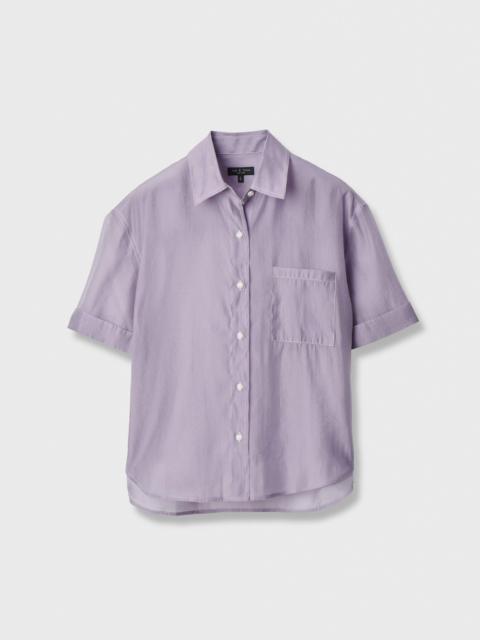 rag & bone Connie Organza Short-Sleeve Shirt
