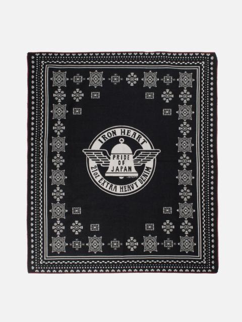 Iron Heart IHG-070-BLK Double Weave Blanket "Bell And Wings" - Black
