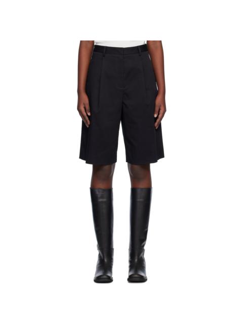 MATTEAU Black Long Chino Shorts