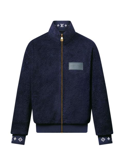 Louis Vuitton Leather Patch Fleece Blouson