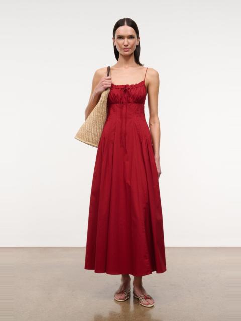 STAUD STAUD MARGI DRESS ROUGE
