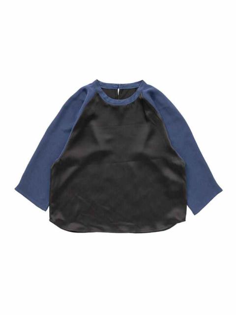 visvim RAGLAN BLOUSE (CHIRIMEN) NAVY