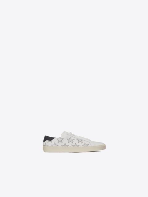 SAINT LAURENT court classic sl/06 metallic california sneakers in leather