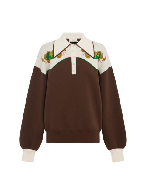 ALÉMAIS Lasso Knit Polo Chocolate