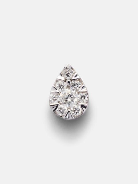 PERSÉE Piercing 18kt white gold single earring with diamonds