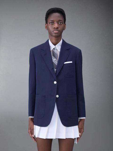 Thom Browne Wool Seersucker Patch Pocket Sport Coat