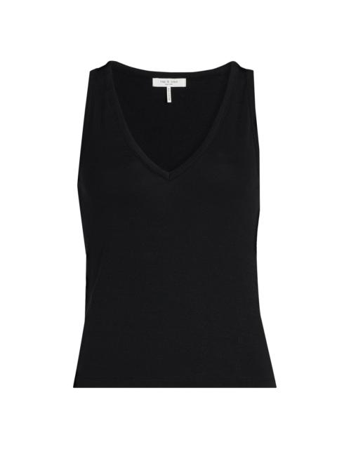 rag & bone Women's Jersey V-Neck Tank - Black