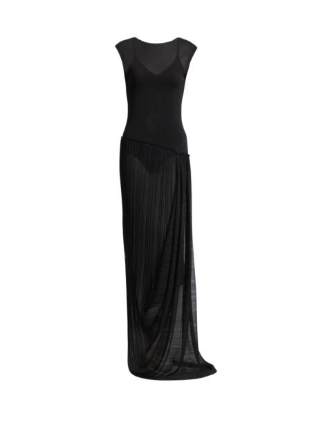 Balmain Long draped viscose dress