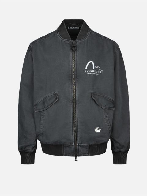 EVISU Multiple Logo Embroideries MA-1 Bomber Jacket