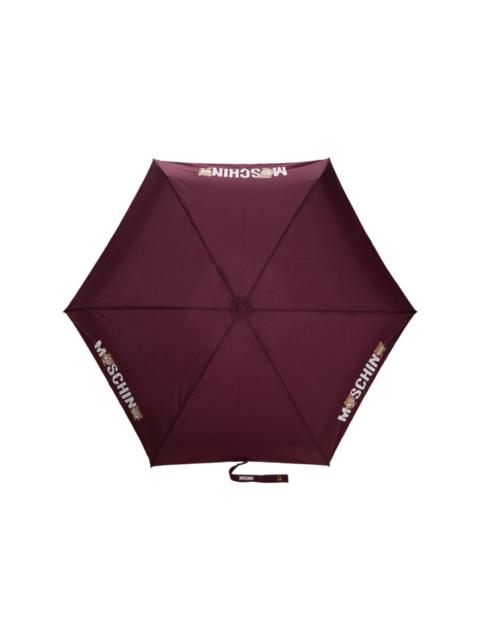 Moschino Teddy Bear logo-print foldable umbrella