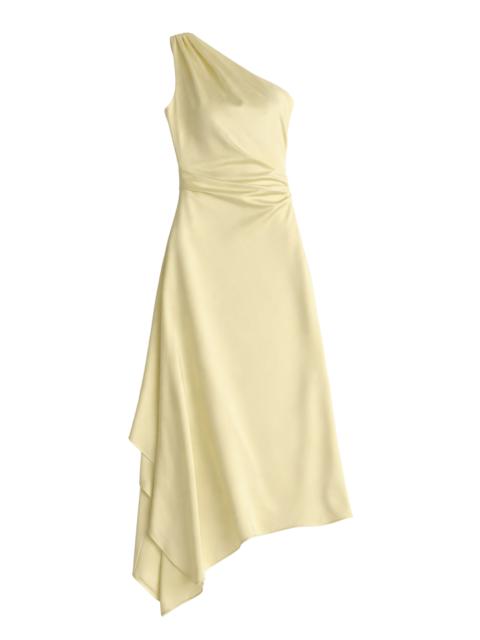 A.L.C. Lyn Satin One Shoulder Midi Dress