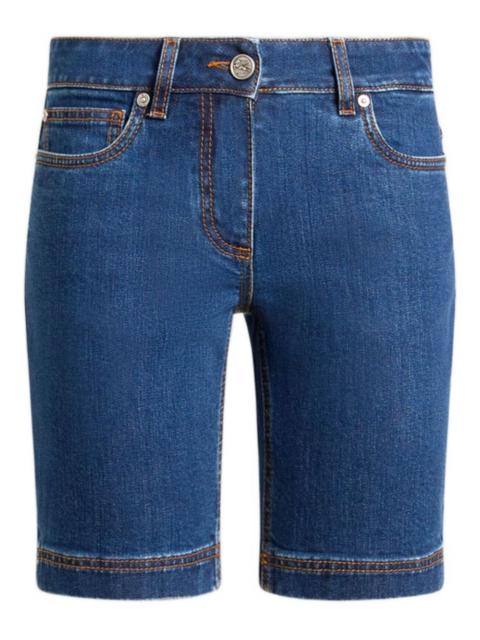 Etro embroidered denim shorts