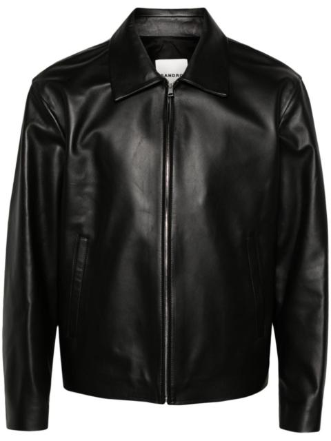Sandro zip-up leather jacket