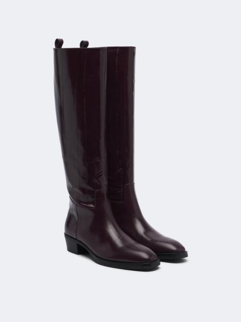 JIMMY CHOO Mave leather knee-high boots
