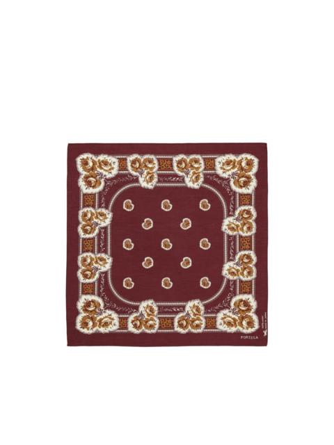 FORTELA floral-print geometric bandana