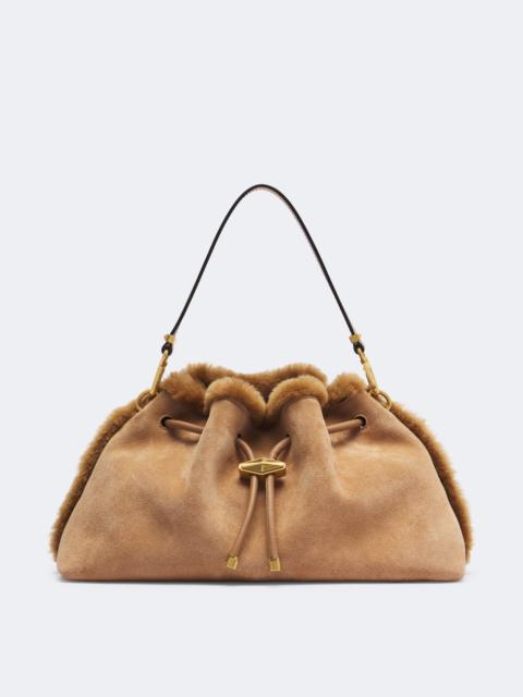 JIMMY CHOO Cinch Medium suede shoulder bag