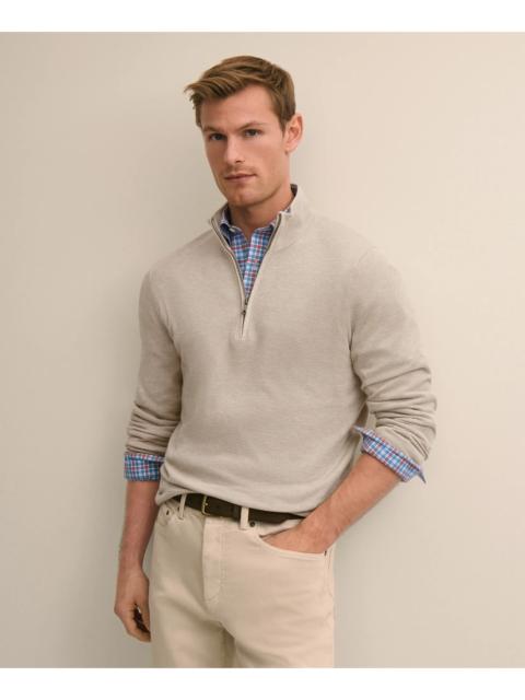 Brooks Brothers Supima® Cotton Pique Quarter-Zip Sweater