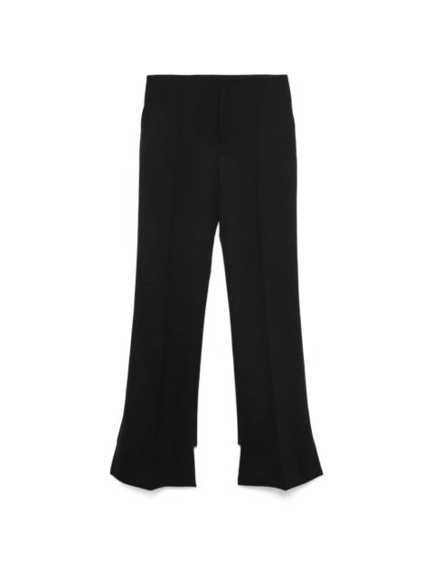 Chloé Chloé Black Asymmetrical Wool Trousers Women
