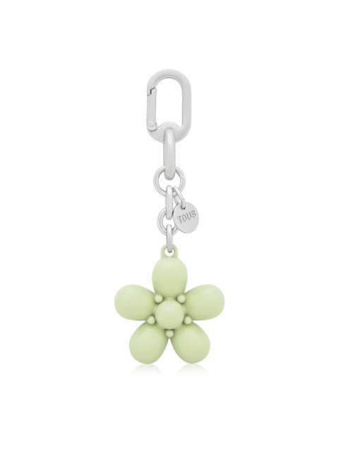 TOUS Olive green Key ring Puffed Daisy Flower