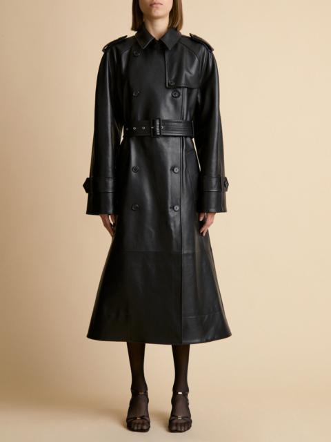 KHAITE The Selly Trench in Black Leather