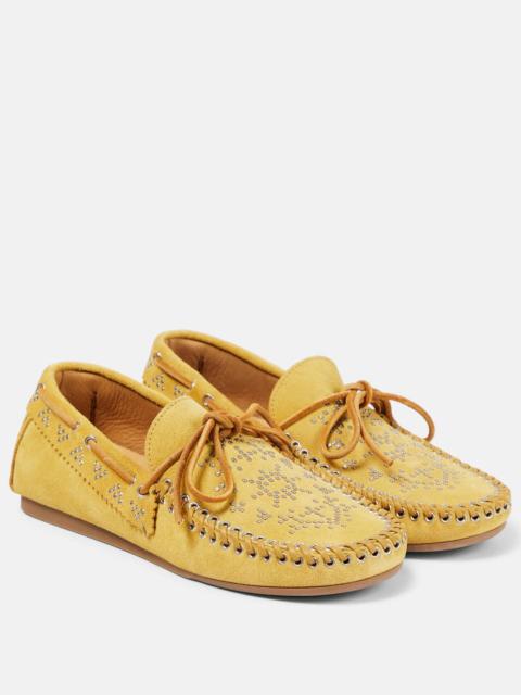 Isabel Marant Freen embellished suede moccasins