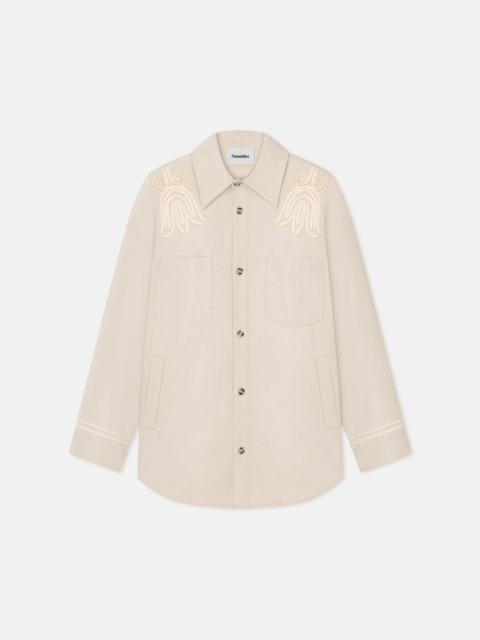 Embroidered Washed Canvas Jacket