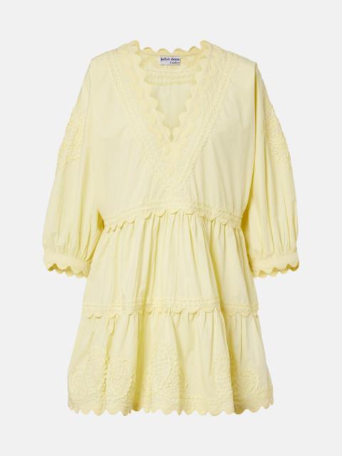 juliet dunn Embroidered cotton minidress