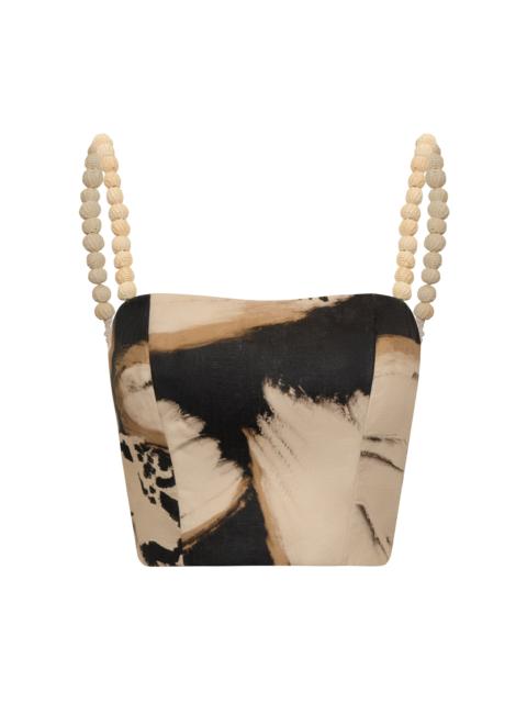 ANDRES OTALORA Mi Interior Printed Linen Top print